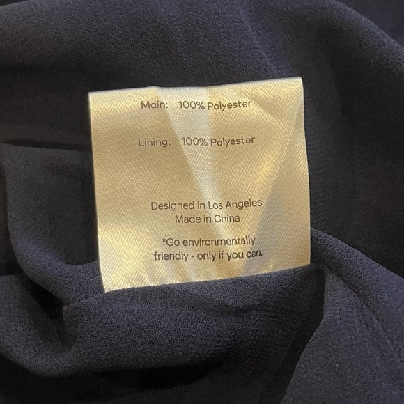 NWT Fame and Partners Pleated Gown in Navy Blue - Picture 7 of 7